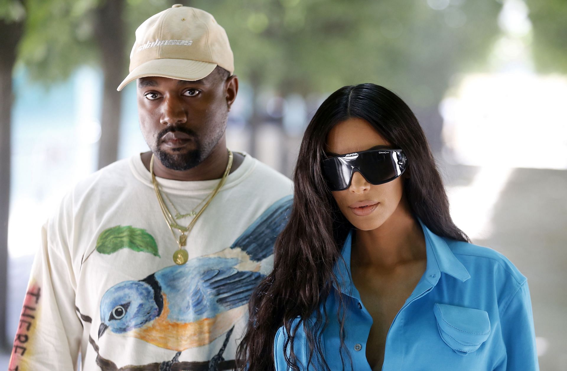 Ye West and Kim Kardashian co-parent their four kids, post-divorce (Image via Getty)